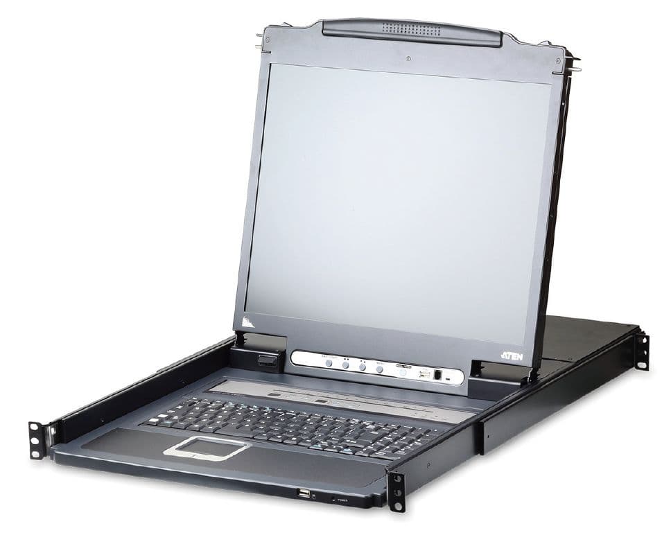 ATEN 16-Port KVM PS 2+USB, OSD, rack, 17" LED LCD