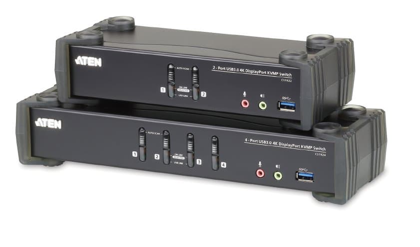 ATEN 2-port 4K DisplayPort KVMP USB3.0, audio