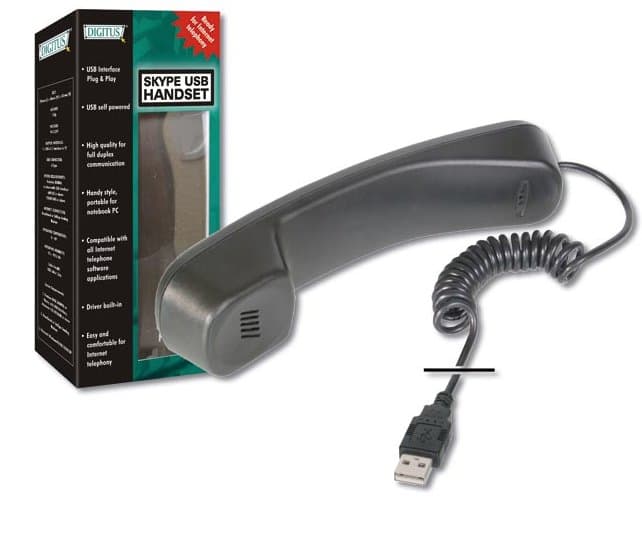 DIGITUS USB telefonní set sluchátko pro Skype ICQ