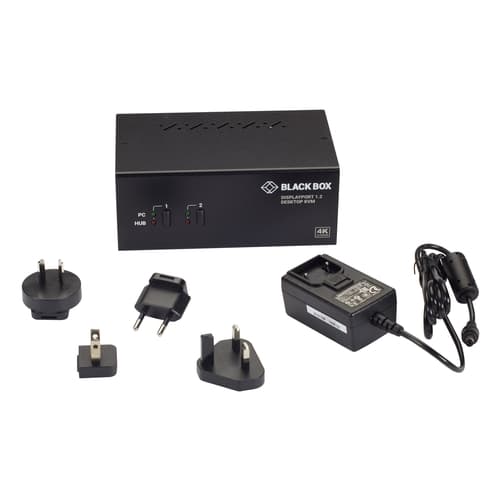BlackBox KVM Switch - Dual-Monitor,DisplayPort 1.2,4K