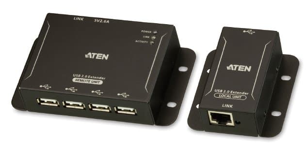 ATEN 4-port USB 2.0 extender po Cat5 Cat5e Cat6