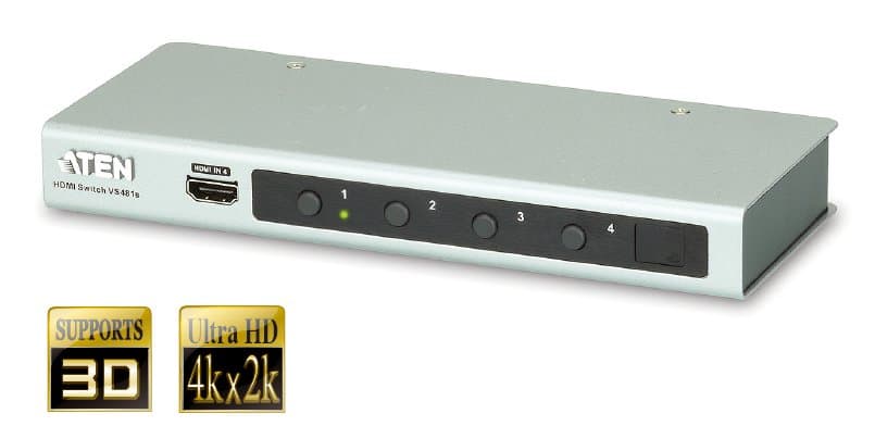 ATEN 4 port HDMI switch 4PC - 1 HDMI, 4k video