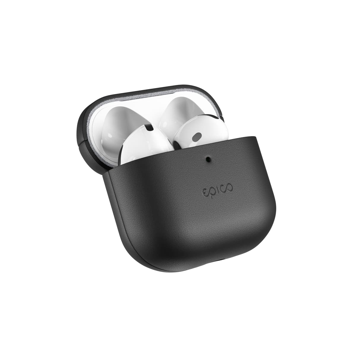 Epico kožené pouzdro pro AirPods 4 4 s ANC - černá