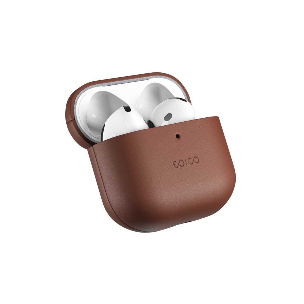 Epico kožené pouzdro pro AirPods 4 4 s ANC - hnědá