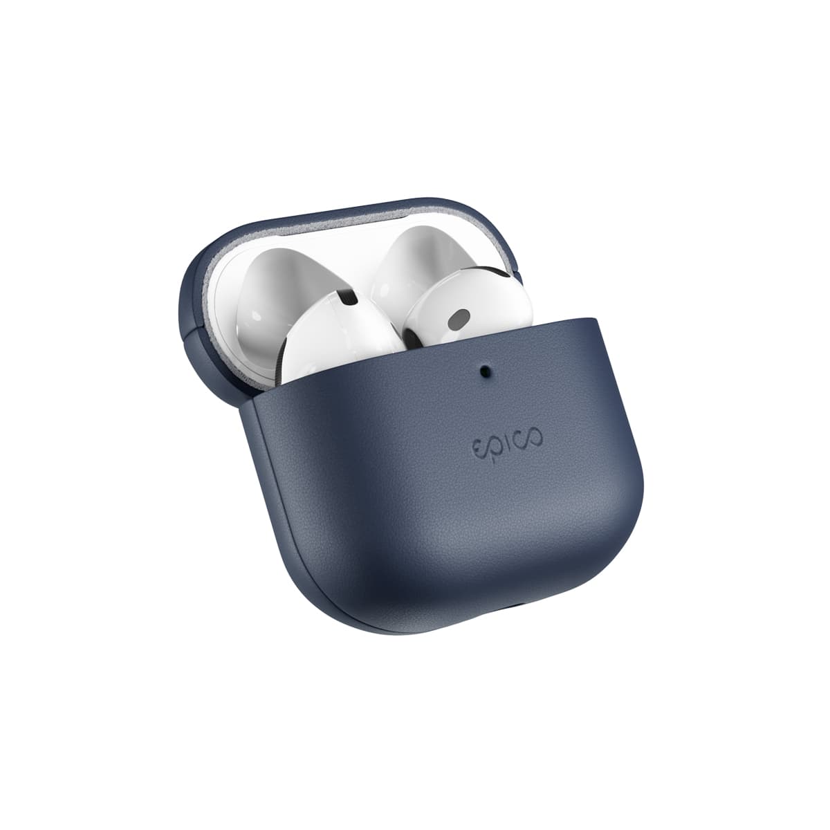 Epico kožené pouzdro pro AirPods 4 4 s ANC - modrá