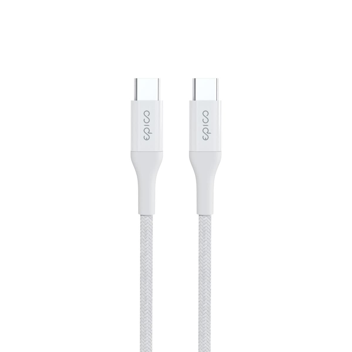 Epico Braided PD Cable 1,2m USB-C to USB-C - bílá
