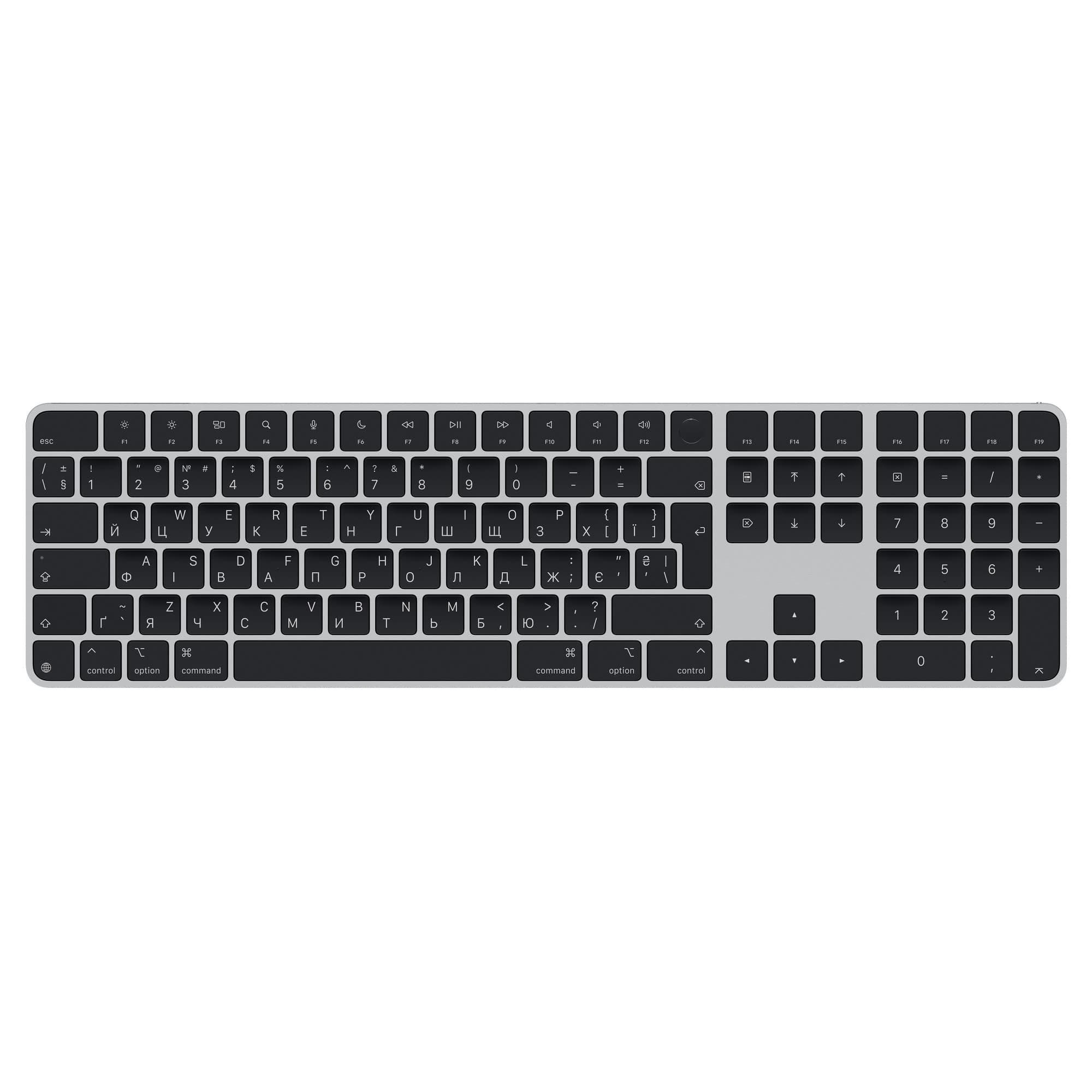 Apple Magic Keyboard Numeric Touch ID Bezdrátová Bluetooth UA layout Černá