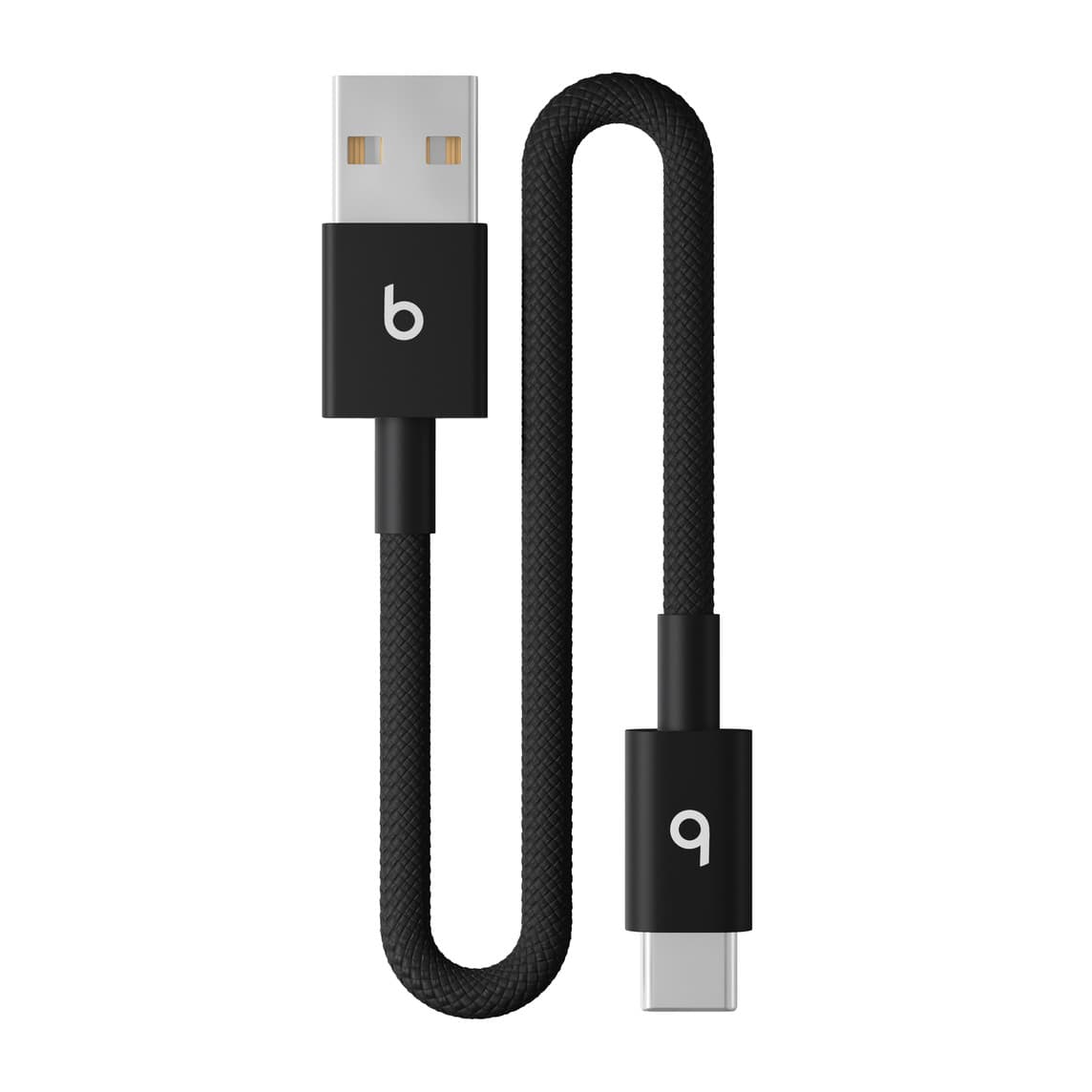 Beats USB-A USB-C Woven Cable (20cm)- Bolt Black