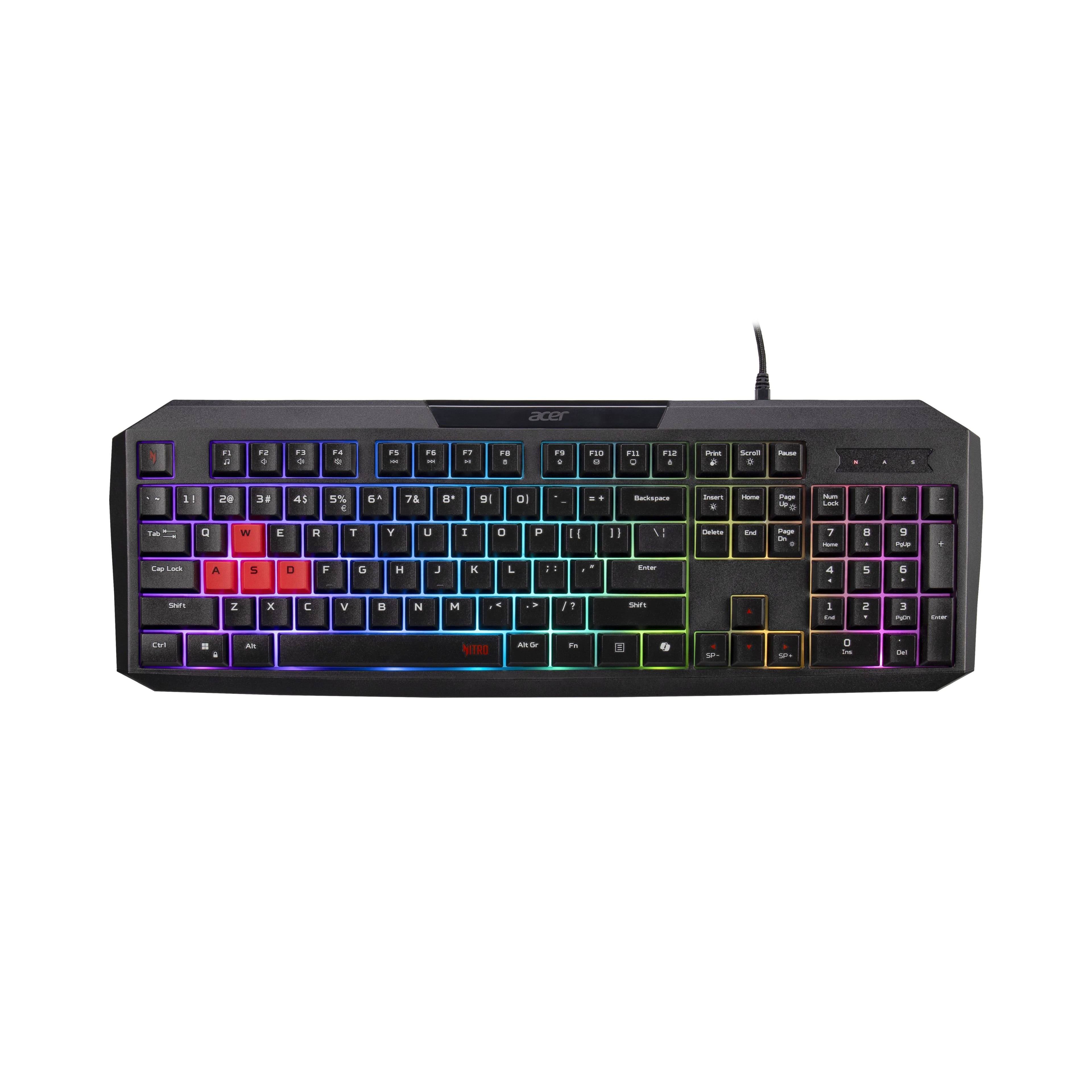 Acer Nitro NKW100 Drátové USB-A CZ-SK layout Černá