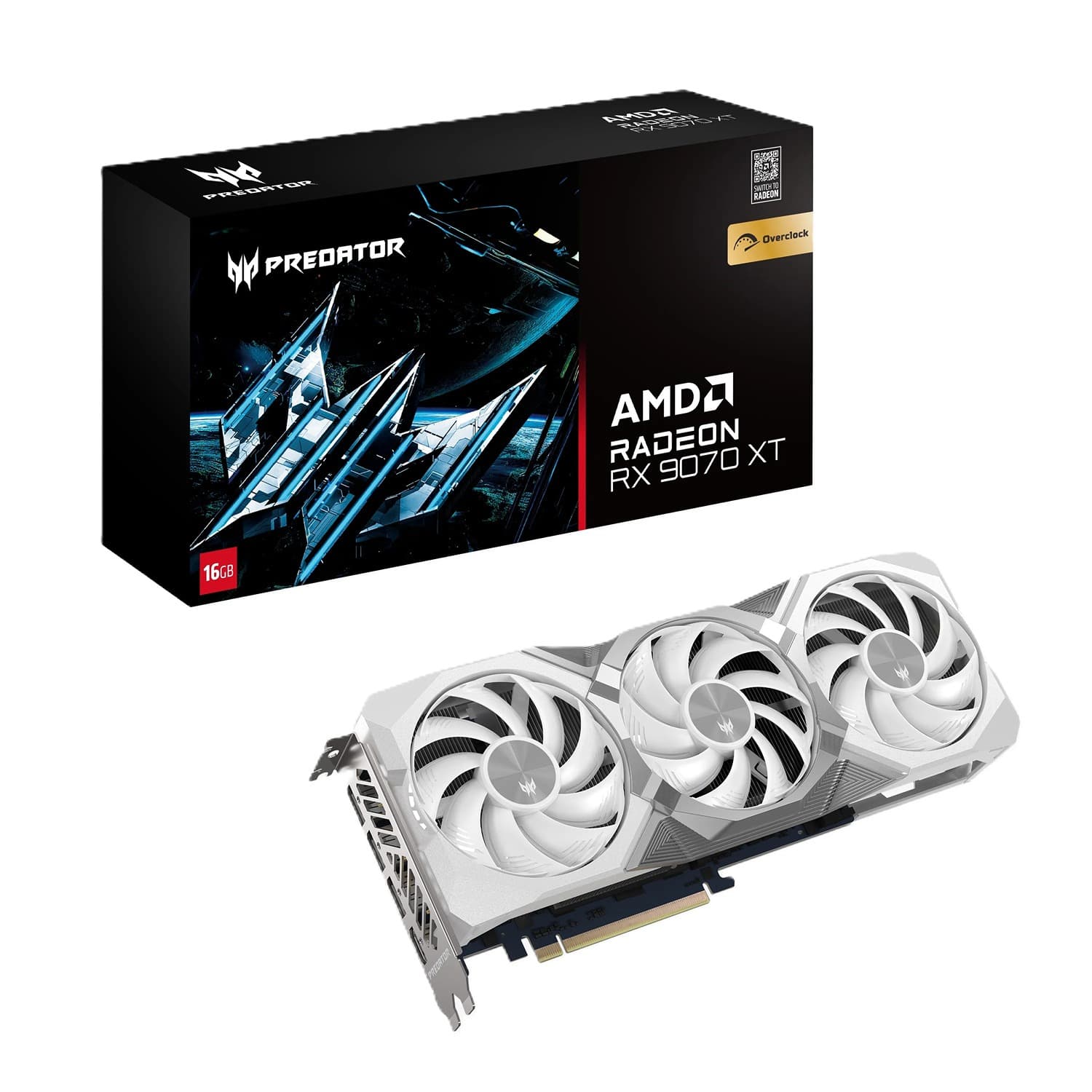 Acer PREDATOR BIFROST Radeon RX 9070 XT White OC 16GB GDDR6