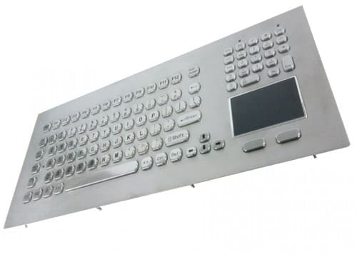 Průmyslová nerezová klávesnice s touchpadem do panelu, CZ, USB, IP65