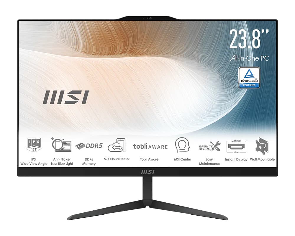 MSI Modern AM242 1M-2296EU 23,8" FHD 5-120U 16GB 512GB Intel int W11H Černá 3R