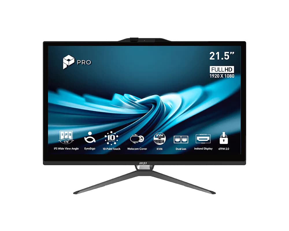 MSI PRO AP222T 14MA-668EU 21,5" FHD T G7400 8GB 128GB Intel int W11P Černá 3R