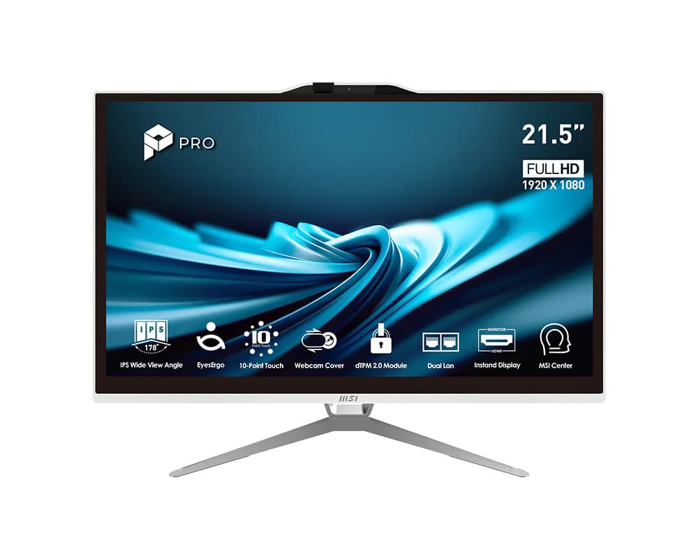 MSI PRO AP222T 14MA-669EU 21,5" FHD T G7400 8GB 128GB Intel int W11P Bílá 3R