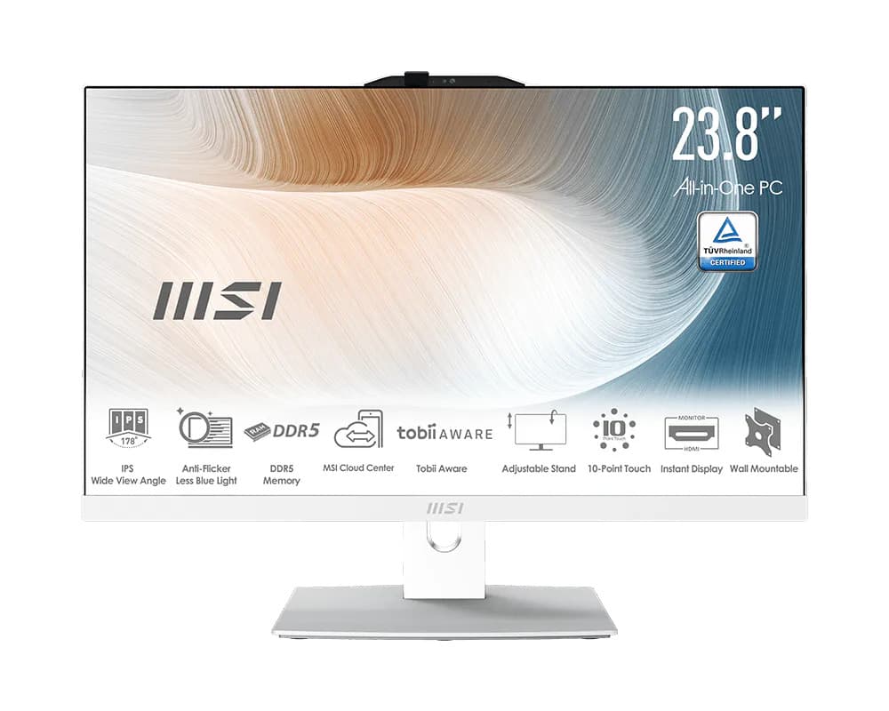 MSI Modern AM242TP 1M-2219EU 23,8" FHD T 5-120U 16GB 512GB Intel int W11H Bílá 3R