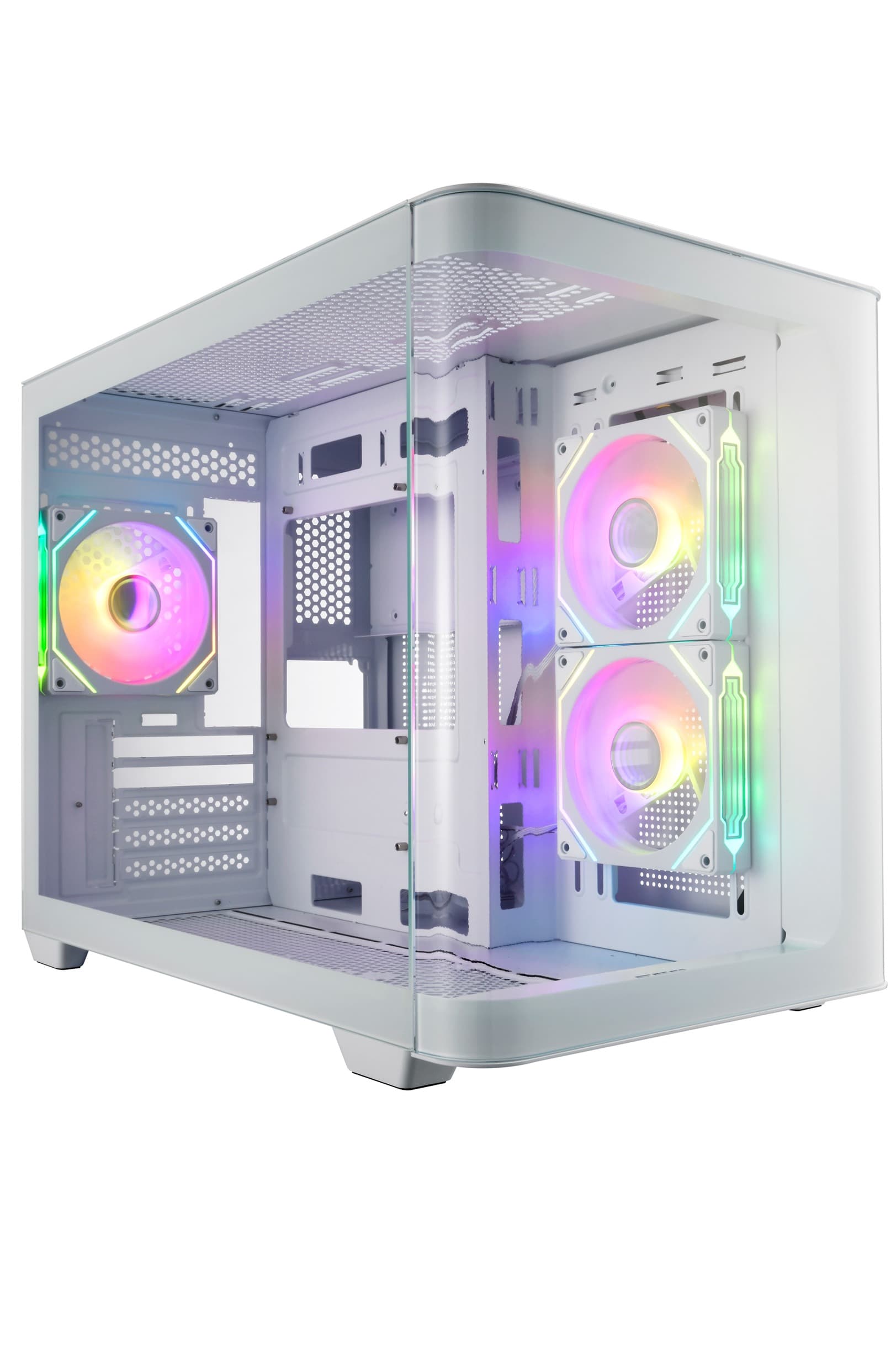 FSP S380-WA Micro ATX Transpar. Bílá