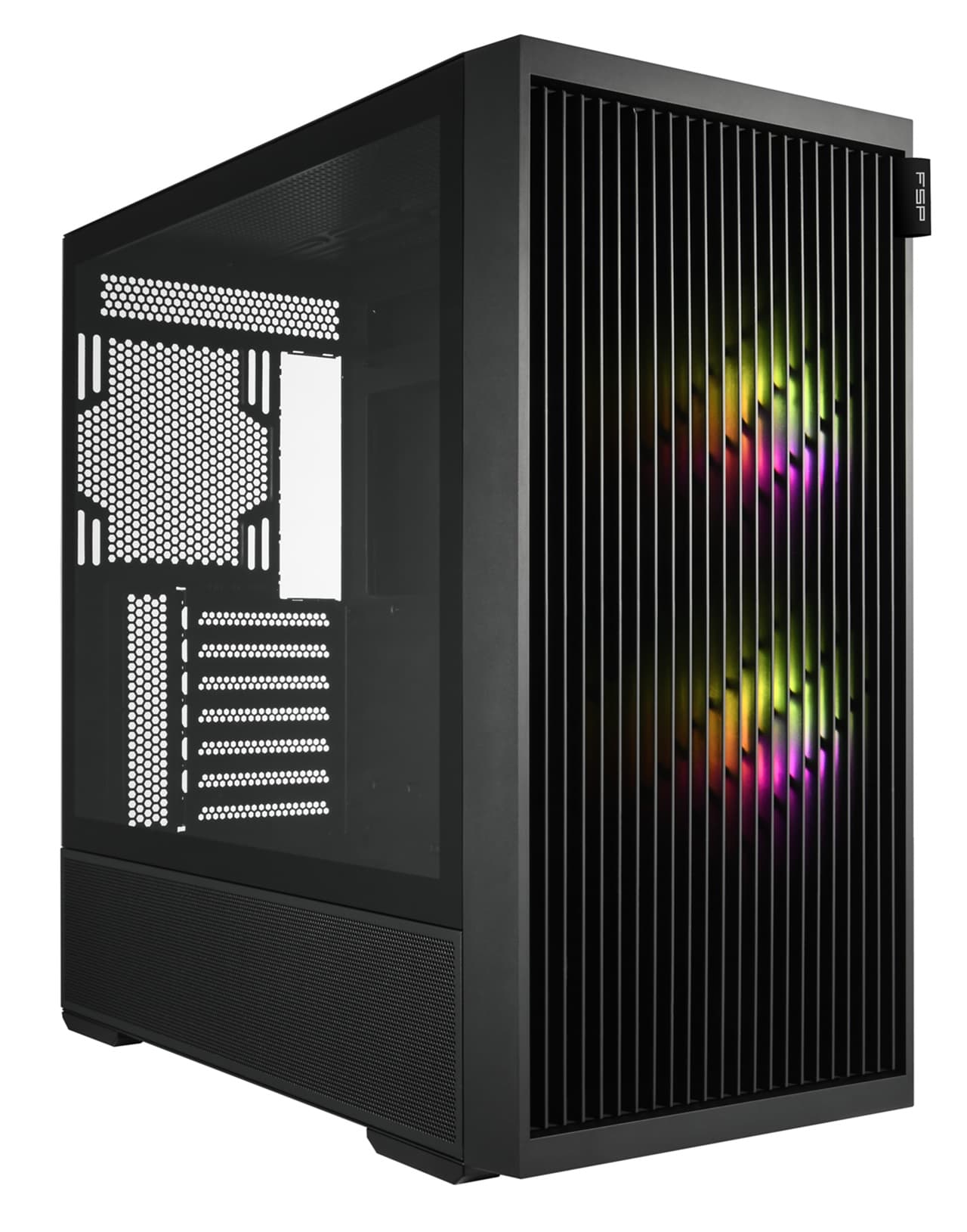 FSP M330-BA Midi Tower Transpar. Černá
