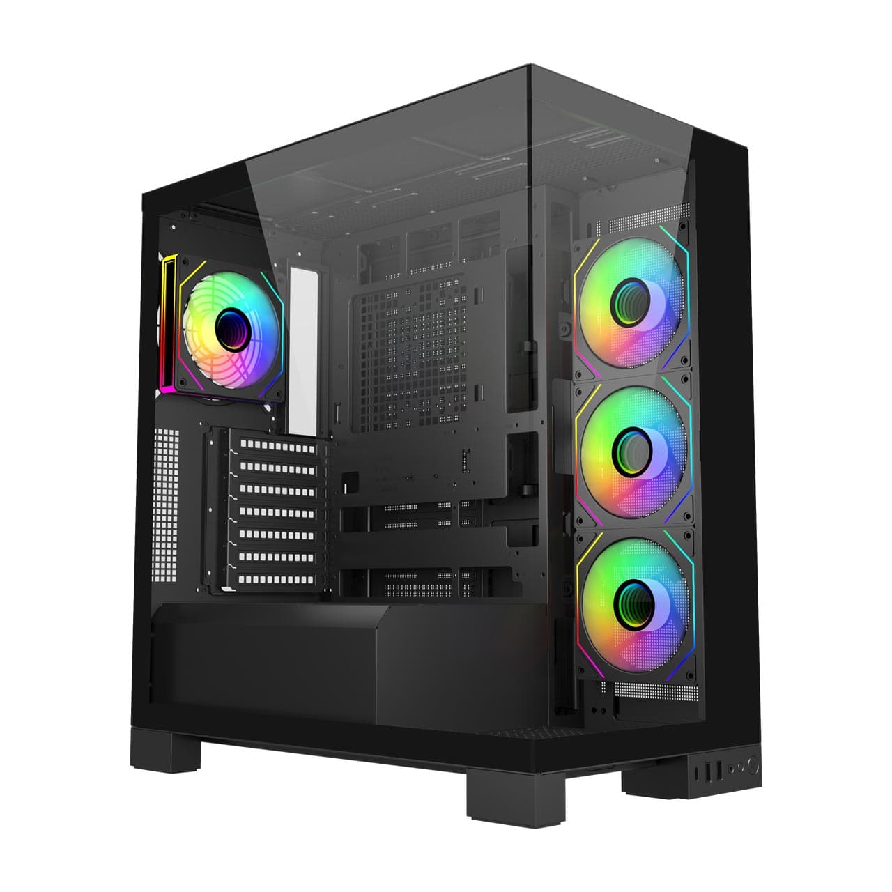 FSP M540-BA Midi Tower Transpar. Černá
