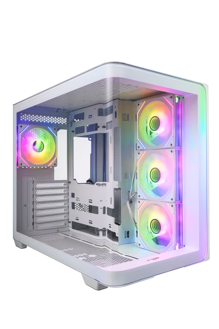 FSP M580-WP Midi Tower Transpar. Bílá