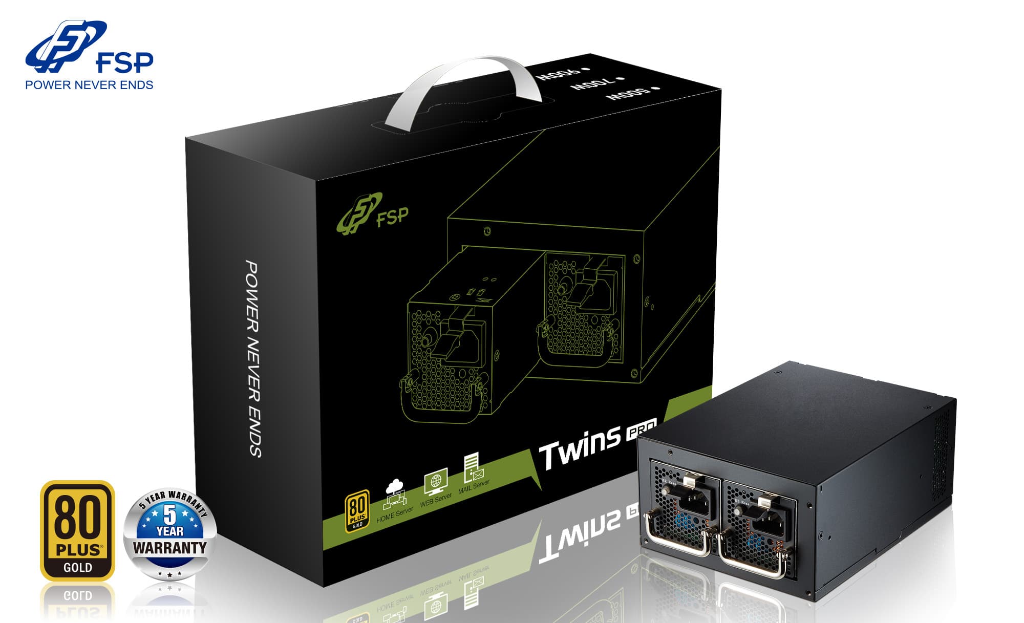 FSP TWINS PRO 900W ATX 80PLUS Gold Retail