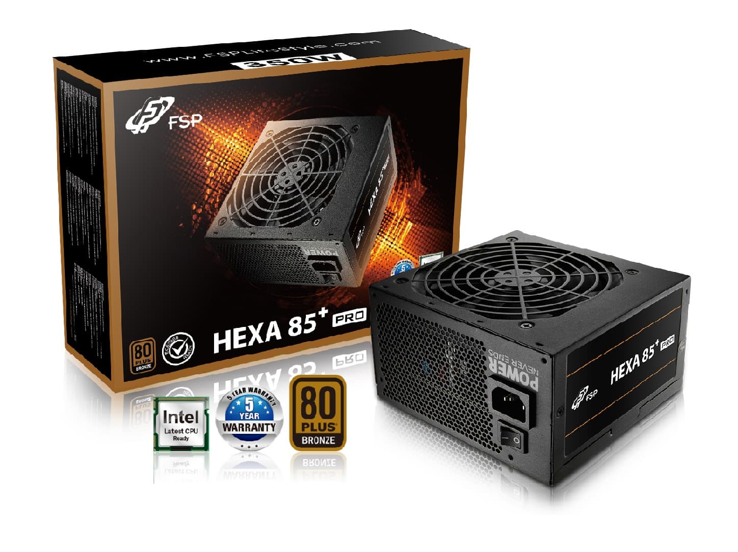 FSP HEXA 85+ PRO 350 350W ATX 80PLUS Bronze Retail