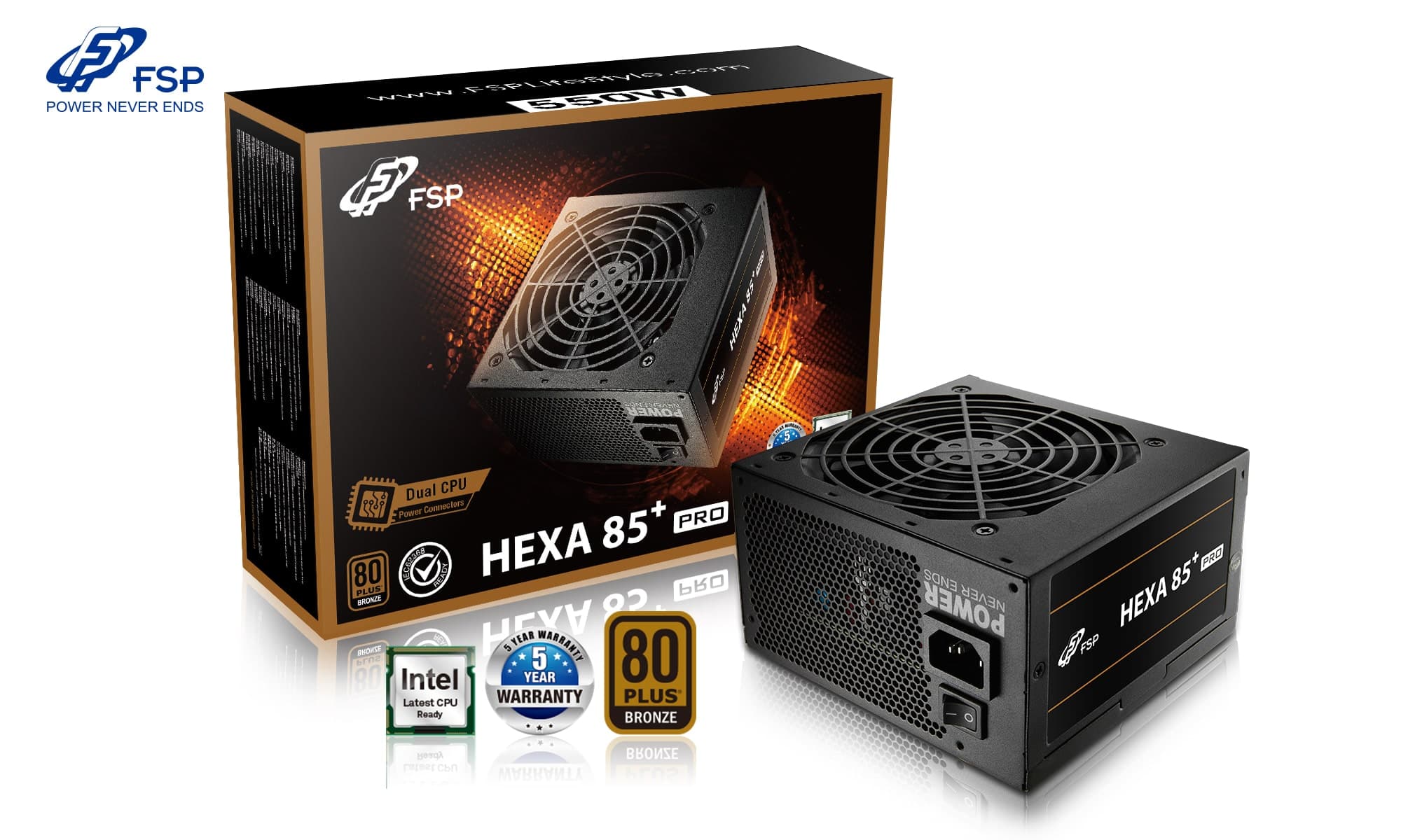 FSP HEXA 85+ PRO 550 550W ATX 80PLUS Bronze Retail