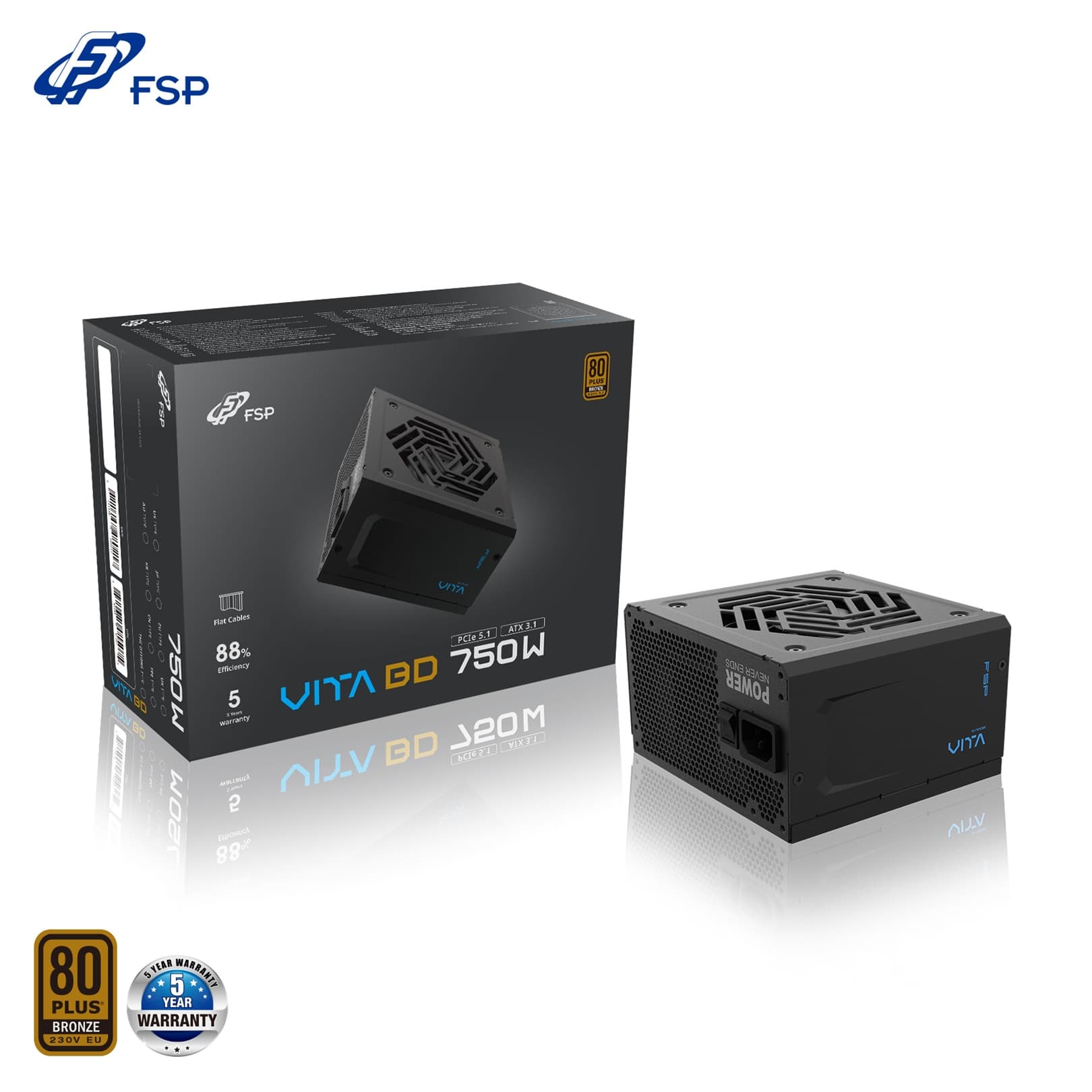 FSP VITA BD 750W ATX 3.1 80PLUS Bronze 230V Retail