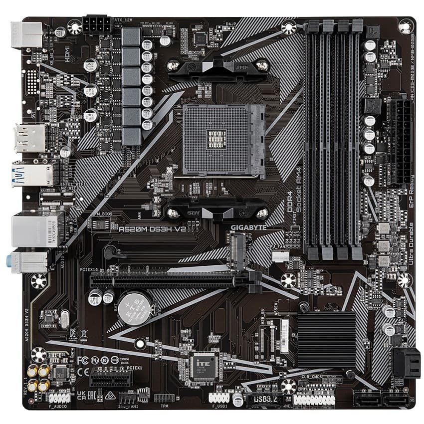 GIGABYTE A520M DS3H V2 AM4 mATX