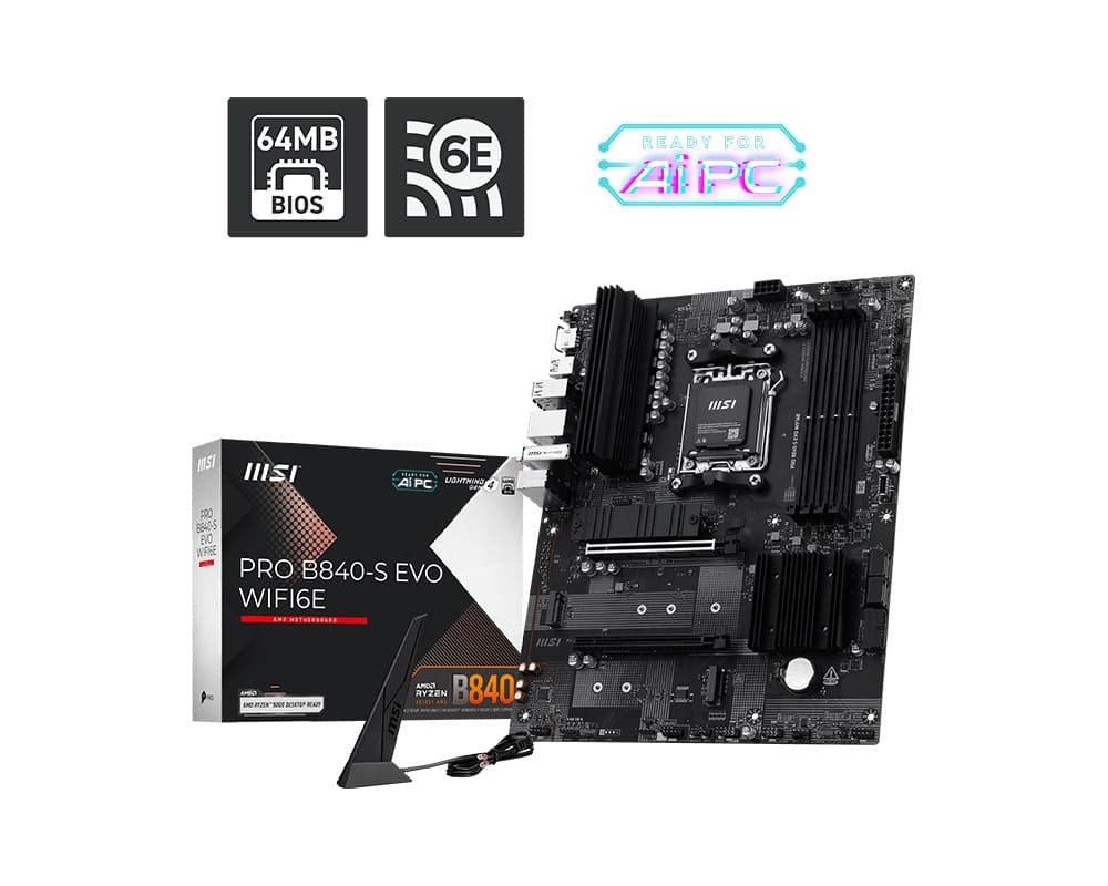 MSI PRO B840-S EVO WIFI6E AM5 ATX