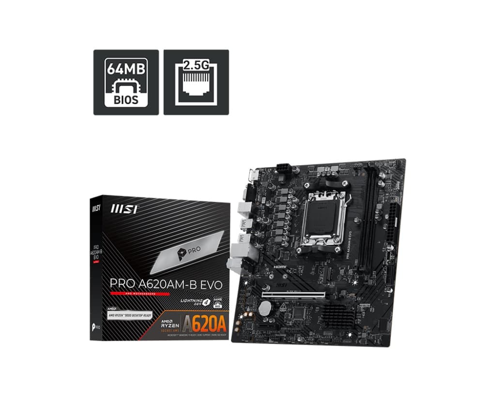 MSI PRO A620AM-B EVO AM5 mATX