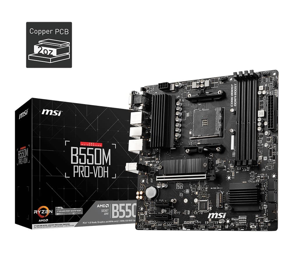 MSI B550M PRO-VDH AM4 mATX