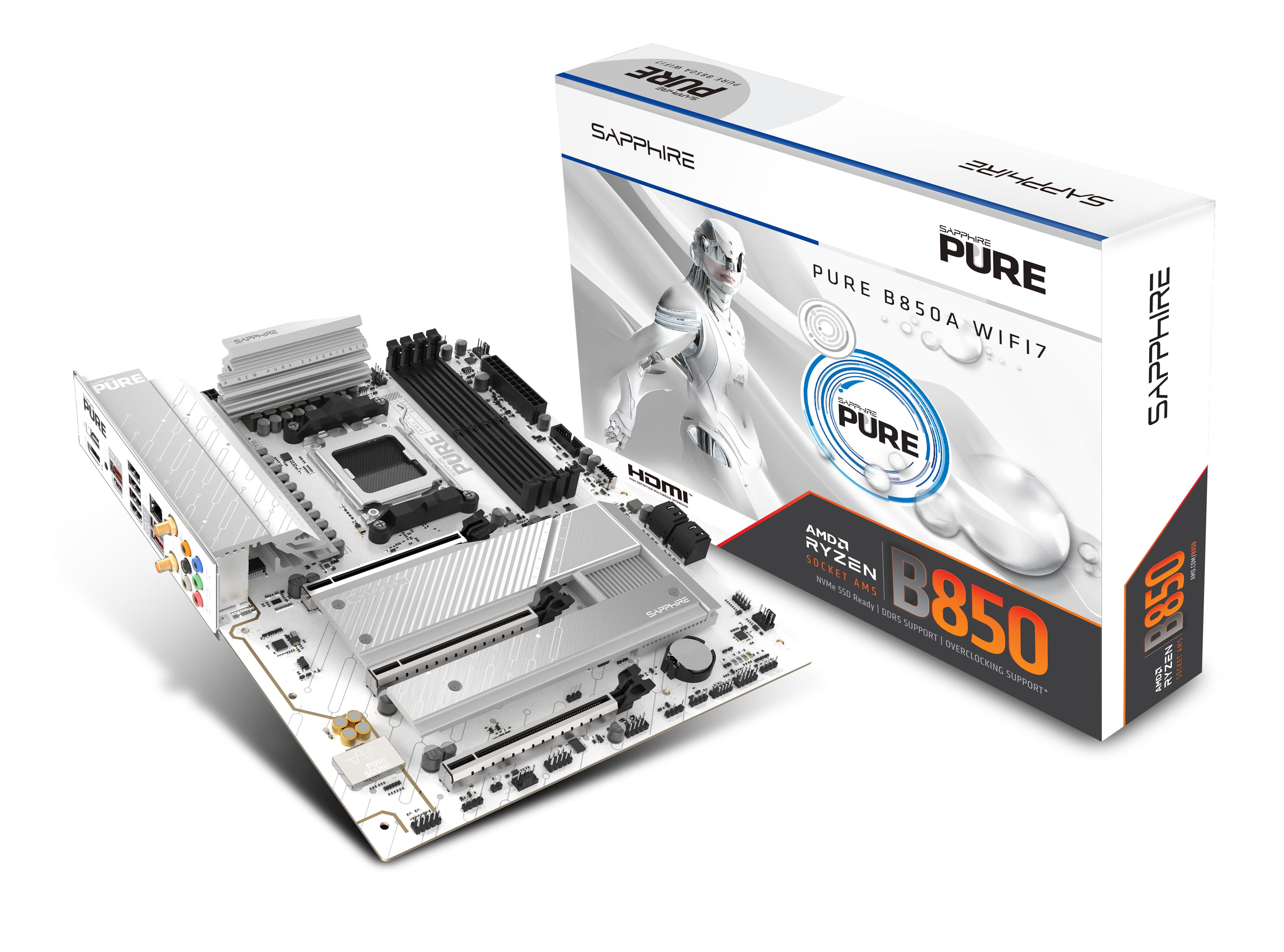 SAPPHIRE PURE B850A WIFI 7 AM5 ATX