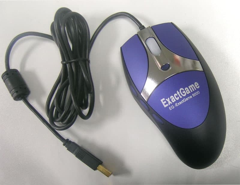 EXACTGAME EG-ExactGame9000 Herní Laserová Pro praváky 2 000 DPI Drátová USB Černá-modrá