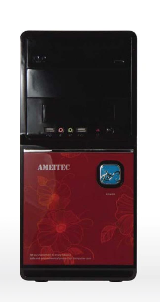 AMEI AM-C1002BR Micro ATX Černá a červená