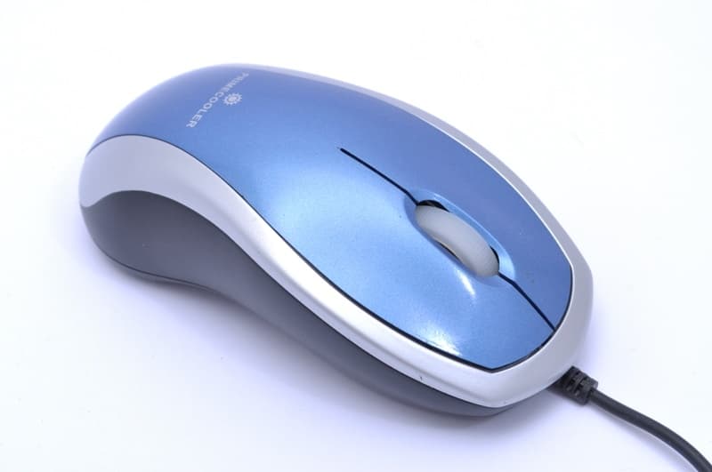 Primecooler Kancelářská Optická 800 DPI Drátová USB Světle modrá