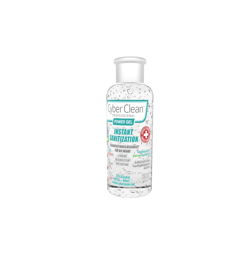 CyberClean POWER GEL - instant liquid sanitizer 2 oz 60 ml (47030)