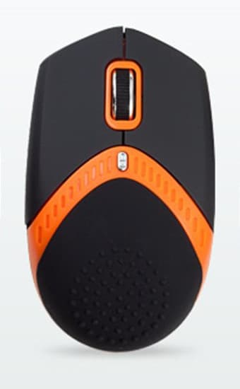 AMEI AM-M101O Ergonomická Optická 1 600 DPI Drátová USB Černá-oranžová
