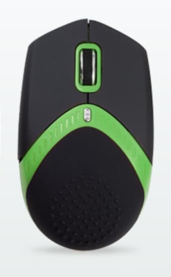 AMEI AM-M101G Ergonomická Optická 1 600 DPI Drátová USB Černá-zelená