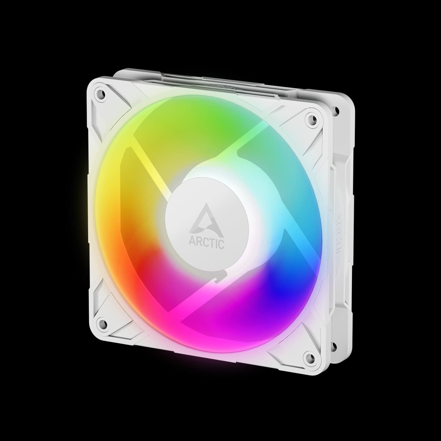 ARCTIC P12 Pro A-RGB (bílá) - 120mm A-RGB PWM ventilátor s rozdělovačem kabelů