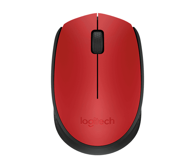 Logitech M171 Kancelářská Optická 1 000 DPI Bezdrátová USB Černá-červená