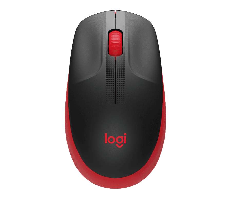 Logitech M190 Kancelářská Optická 1 000 DPI Bezdrátová USB Černá-červená