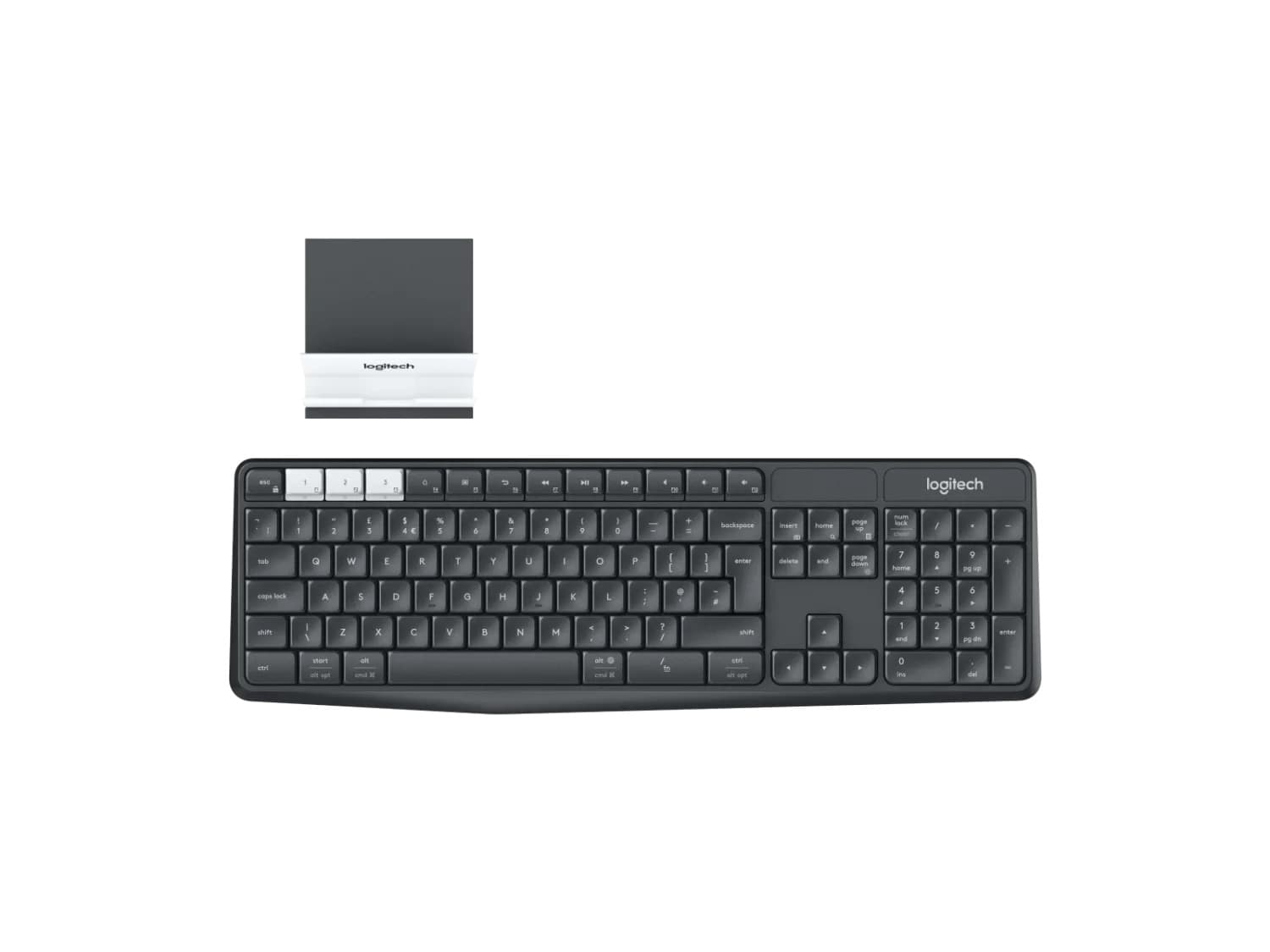 Logitech K375s Bezdrátová USB + Bluetooth US layout Černá