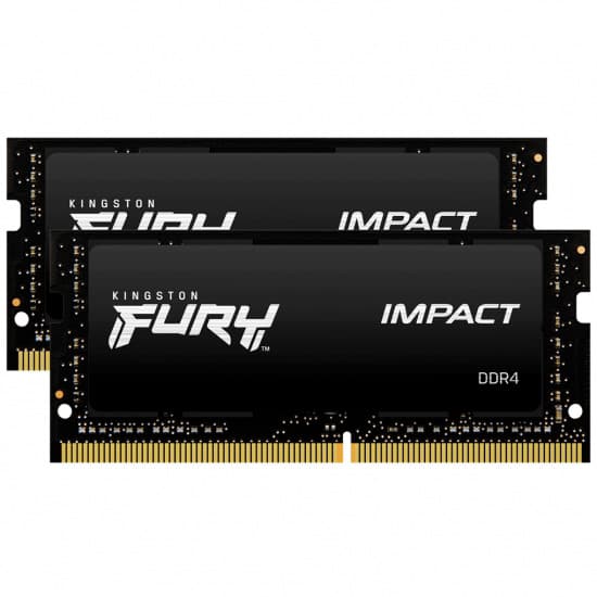Kingston FURY Impact SO-DIMM DDR4 16GB 3200MHz CL20 2x8GB Black