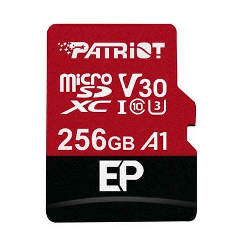 Patriot V30 A1 micro SDXC 256GB UHS-I U3 Class 10 + Adaptér
