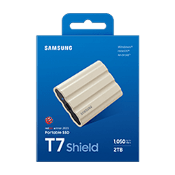 Samsung T7 Shield 2TB SSD Externí 2.5" Béžová 3R