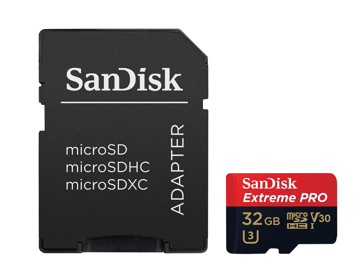 SanDisk Extreme PRO micro SDHC 32GB UHS-I U3 Class 10 + Adaptér