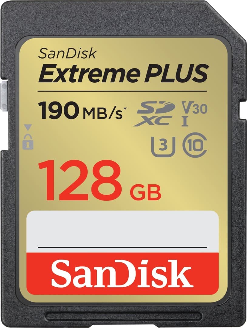SanDisk Extreme PLUS SDXC 128GB UHS-I U3 Class 10