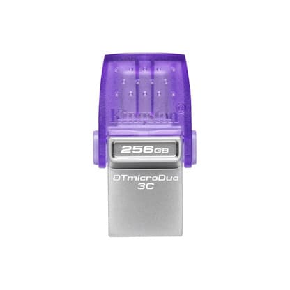 Kingston DataTraveler MicroDuo 3C 256GB USB 3.2 USB-A + USB-C Fialová