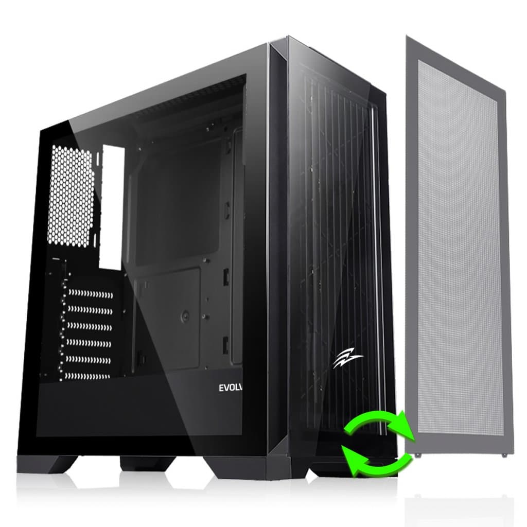 EVOLVEO Ptero Q2 Micro ATX Transpar. Černá