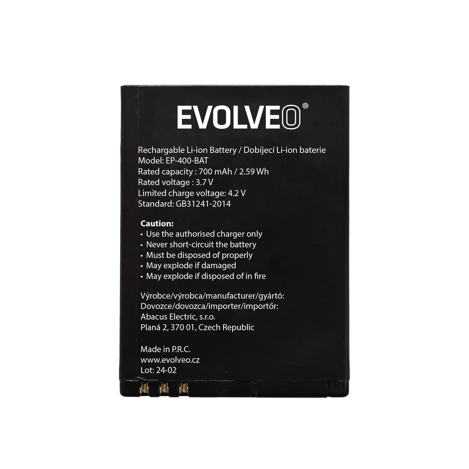 EVOLVEO orig. baterie 700 mAh pro EasyPhone ID EG XS (EP-400 550 570)